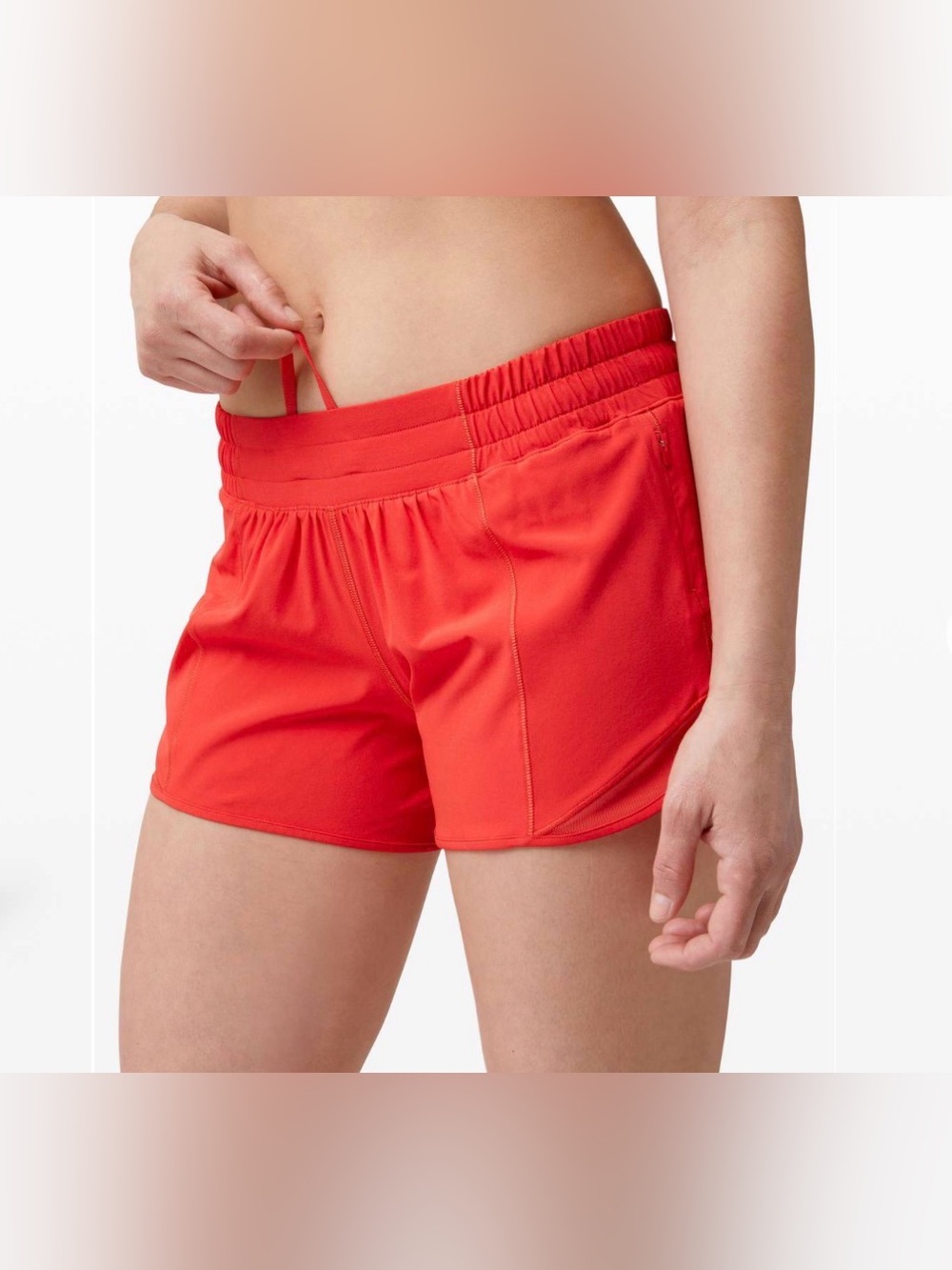 Lululemon Hotty Hot Short, Size 4, Carnation Red, Long 4”,